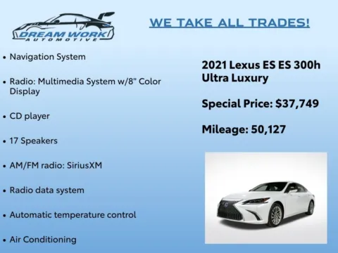 Photos of 2021 Lexus ES 300h Ultra Luxury for sale in Charlotte, NC at Dream Work Automotive