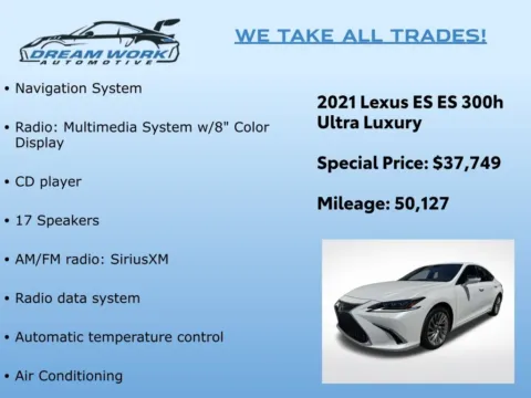 Photos of 2021 Lexus ES 300h Ultra Luxury for sale in Charlotte, NC at Dream Work Automotive