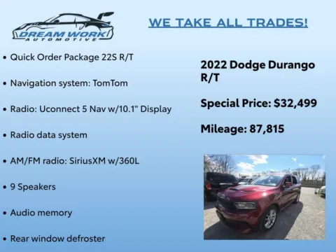 Photos of 2022 Dodge Durango R/T for sale in Charlotte, NC at Dream Work Automotive