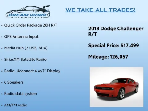 Photos of 2018 Dodge Challenger R/T for sale in Charlotte, NC at Dream Work Automotive