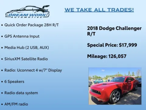 Photos of 2018 Dodge Challenger R/T for sale in Charlotte, NC at Dream Work Automotive