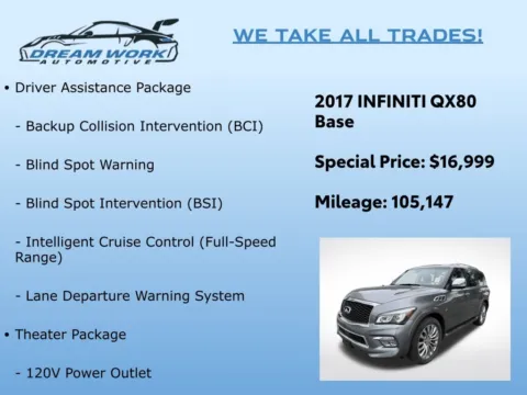 Photos of 2017 INFINITI QX80 for sale in Charlotte, NC at Dream Work Automotive