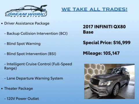 Photos of 2017 INFINITI QX80 for sale in Charlotte, NC at Dream Work Automotive