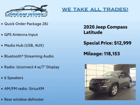 Photos of 2020 Jeep Compass Latitude for sale in Charlotte, NC at Dream Work Automotive