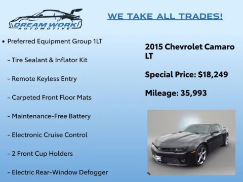 Photos of 2015 Chevrolet Camaro 1LT for sale in Charlotte, NC at Dream Work Automotive