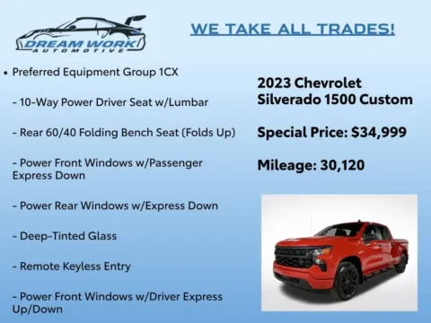 Photos of 2023 Chevrolet Silverado 1500 Custom for sale in Charlotte, NC at Dream Work Automotive