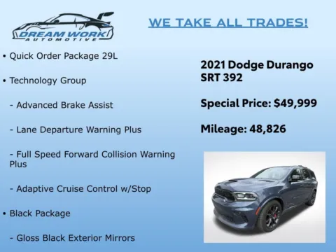 Photos of 2021 Dodge Durango SRT 392 for sale in Charlotte, NC at Dream Work Automotive