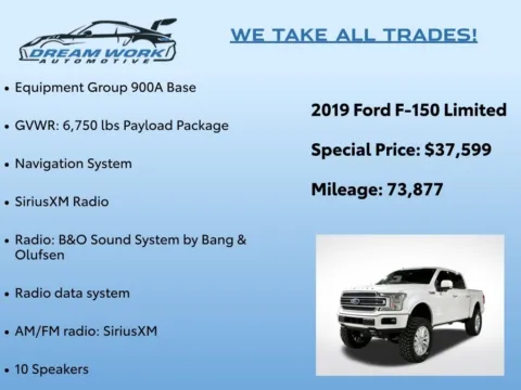 Photos of 2019 Ford F-150 Limited for sale in Charlotte, NC at Dream Work Automotive