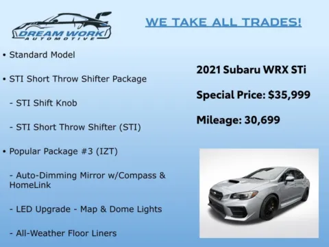 Photos of 2021 Subaru WRX STi for sale in Charlotte, NC at Dream Work Automotive