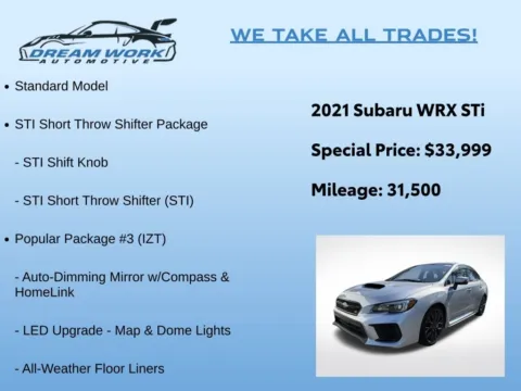 Photos of 2021 Subaru WRX STi for sale in Charlotte, NC at Dream Work Automotive