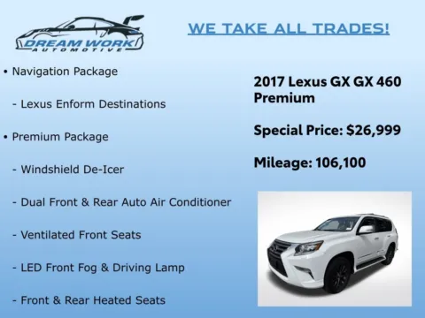 Photos of 2017 Lexus GX 460 for sale in Charlotte, NC at Dream Work Automotive