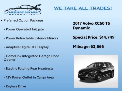 Photos of 2017 Volvo XC60 T5 Dynamic for sale in Charlotte, NC at Dream Work Automotive