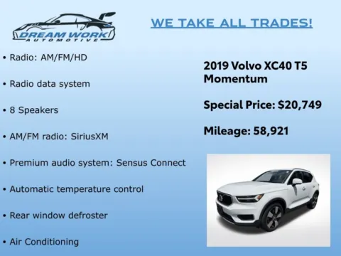 Photos of 2019 Volvo XC40 Momentum for sale in Charlotte, NC at Dream Work Automotive