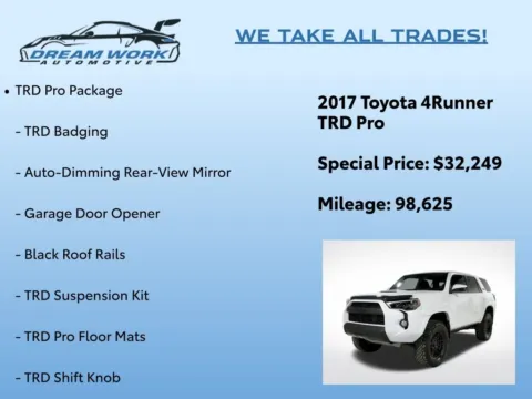 Photos of 2017 Toyota 4Runner TRD Pro for sale in Charlotte, NC at Dream Work Automotive