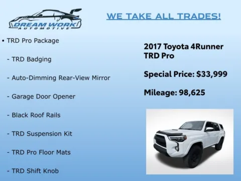 Photos of 2017 Toyota 4Runner TRD Pro for sale in Charlotte, NC at Dream Work Automotive