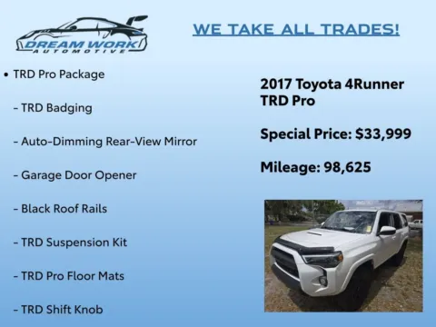 Photos of 2017 Toyota 4Runner TRD Pro for sale in Charlotte, NC at Dream Work Automotive