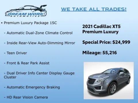Photos of 2021 Cadillac XT5 Premium Luxury for sale in Charlotte, NC at Dream Work Automotive
