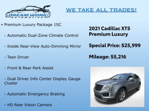 Photos of 2021 Cadillac XT5 Premium Luxury for sale in Charlotte, NC at Dream Work Automotive