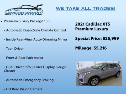Photos of 2021 Cadillac XT5 Premium Luxury for sale in Charlotte, NC at Dream Work Automotive