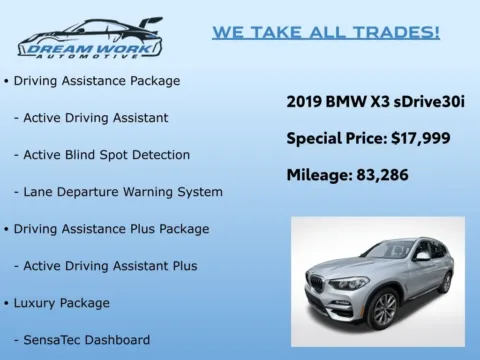 Photos of 2019 BMW X3 sDrive30i for sale in Charlotte, NC at Dream Work Automotive