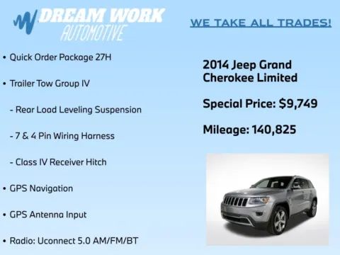 Photos of 2014 Jeep Grand Cherokee Limited for sale in Charlotte, NC at Dream Work Automotive