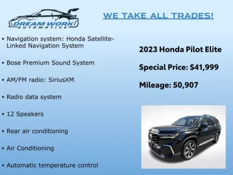 Photos of 2023 Honda Pilot Elite for sale in Charlotte, NC at Dream Work Automotive