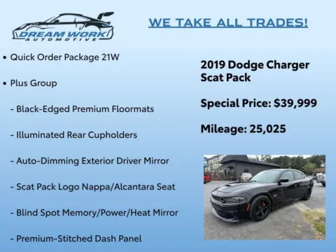 Photos of 2019 Dodge Charger R/T Scat Pack for sale in Charlotte, NC at Dream Work Automotive