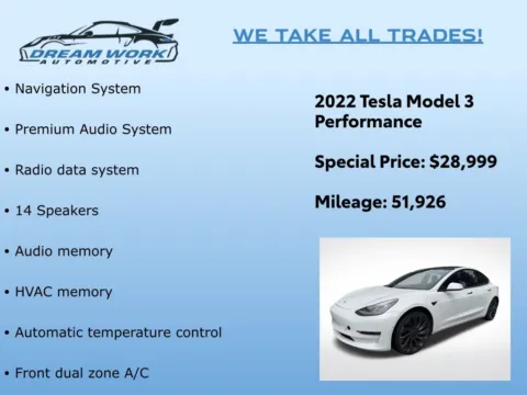 Photos of 2022 Tesla Model 3 Performance for sale in Charlotte, NC at Dream Work Automotive