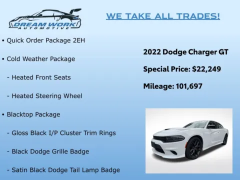 Photos of 2022 Dodge Charger GT for sale in Charlotte, NC at Dream Work Automotive