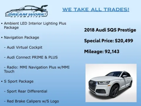 Photos of 2018 Audi SQ5 3.0T Prestige for sale in Charlotte, NC at Dream Work Automotive