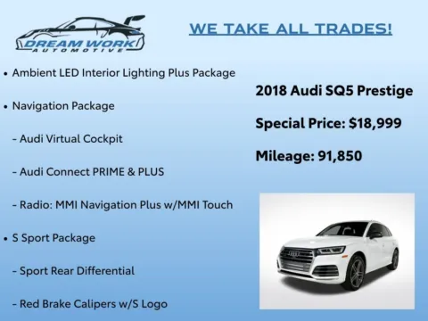 Photos of 2018 Audi SQ5 3.0T Prestige for sale in Charlotte, NC at Dream Work Automotive