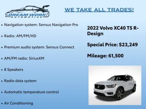 Photos of 2022 Volvo XC40 R-Design for sale in Charlotte, NC at Dream Work Automotive