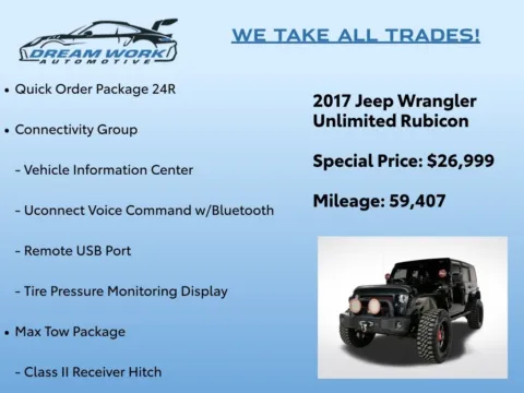 Photos of 2017 Jeep Wrangler Unlimited Rubicon for sale in Charlotte, NC at Dream Work Automotive