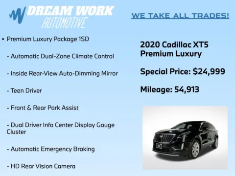 Photos of 2020 Cadillac XT5 Premium Luxury for sale in Charlotte, NC at Dream Work Automotive