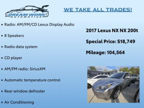 Photos of 2017 Lexus NX 200t for sale in Charlotte, NC at Dream Work Automotive