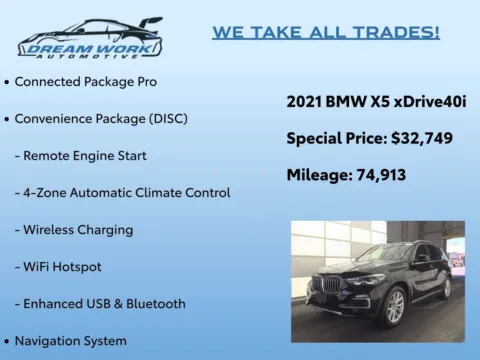Photos of 2021 BMW X5 xDrive40i for sale in Charlotte, NC at Dream Work Automotive