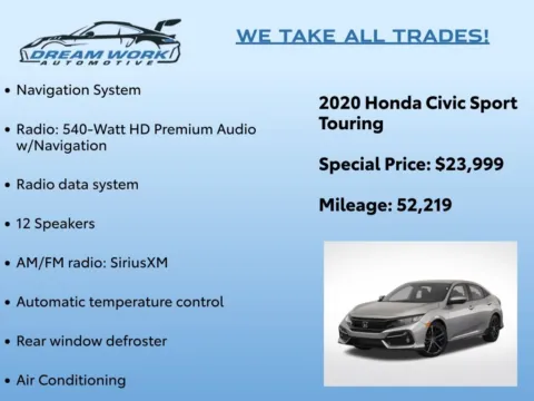 Photos of 2020 Honda Civic Sport Touring for sale in Charlotte, NC at Dream Work Automotive