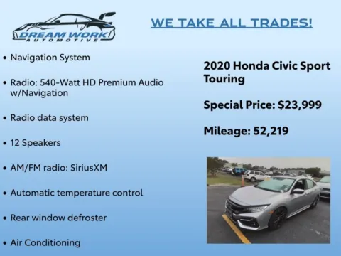 Photos of 2020 Honda Civic Sport Touring for sale in Charlotte, NC at Dream Work Automotive