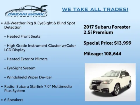 Photos of 2017 Subaru Forester 2.5i Premium for sale in Charlotte, NC at Dream Work Automotive