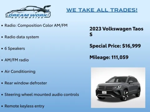 Photos of 2023 Volkswagen Taos 1.5T S for sale in Charlotte, NC at Dream Work Automotive
