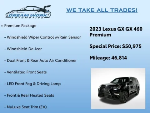 Photos of 2023 Lexus GX 460 for sale in Charlotte, NC at Dream Work Automotive