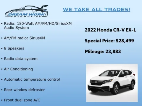 Photos of 2022 Honda CR-V EX-L for sale in Charlotte, NC at Dream Work Automotive