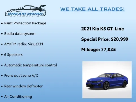 Photos of 2021 Kia K5 GT-Line for sale in Charlotte, NC at Dream Work Automotive