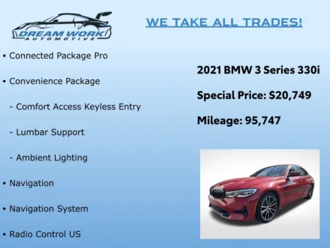 Photos of 2021 BMW 3 Series 330i for sale in Charlotte, NC at Dream Work Automotive
