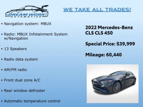 Photos of 2022 Mercedes-Benz CLS 450 for sale in Charlotte, NC at Dream Work Automotive