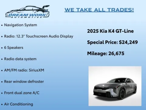 Photos of 2025 Kia K4 GT-Line for sale in Charlotte, NC at Dream Work Automotive