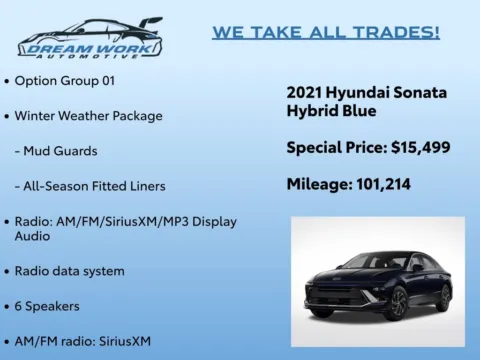 Photos of 2021 Hyundai Sonata Hybrid Blue for sale in Charlotte, NC at Dream Work Automotive