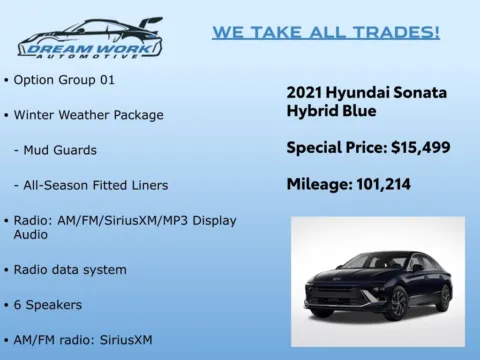 Photos of 2021 Hyundai Sonata Hybrid Blue for sale in Charlotte, NC at Dream Work Automotive