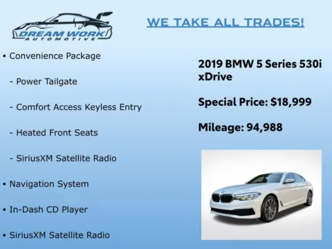 Photos of 2019 BMW 5 Series 530i xDrive for sale in Charlotte, NC at Dream Work Automotive