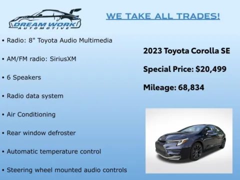 Photos of 2023 Toyota Corolla SE for sale in Charlotte, NC at Dream Work Automotive